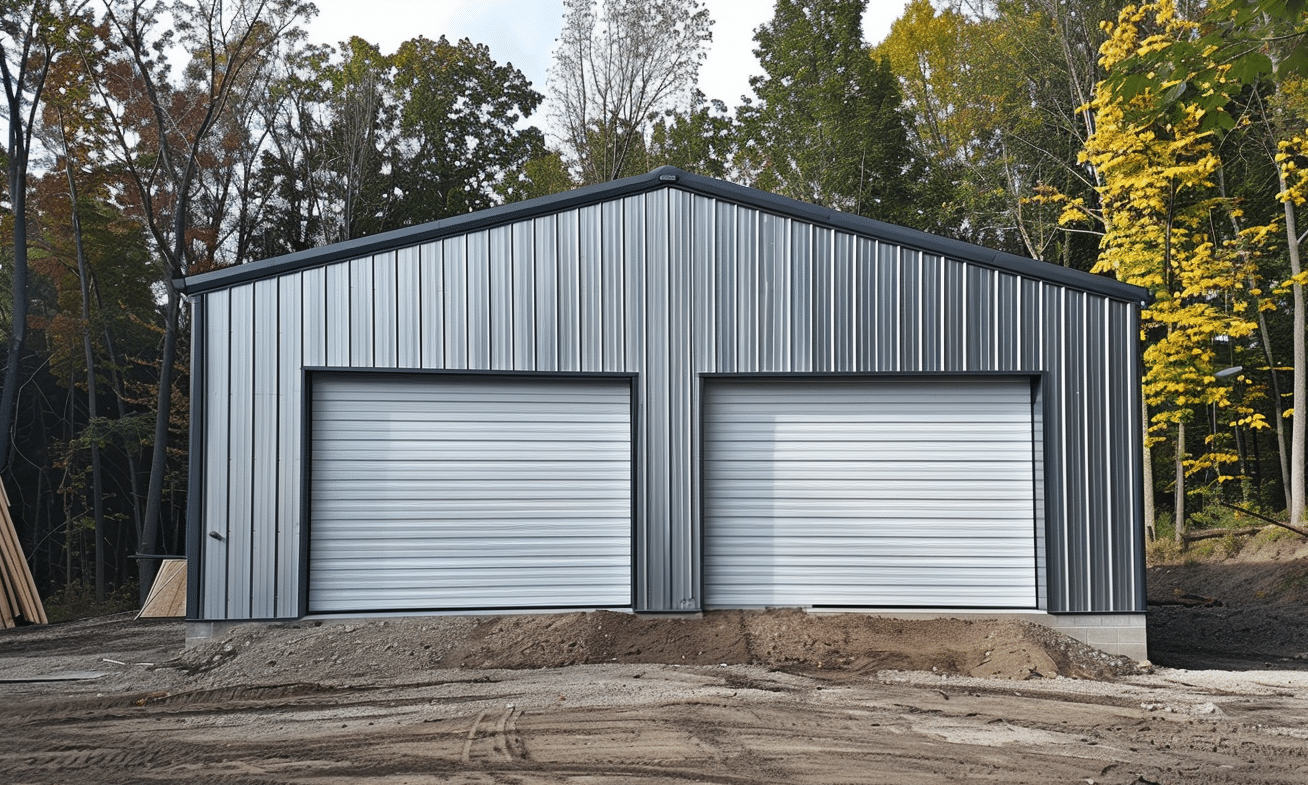 Ontario steel wall garage with superior isolation for enhanced durability and protection from harsh weather conditions.