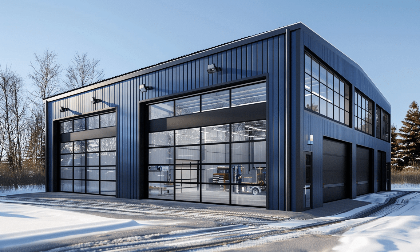 Steel Autowash facility in British Columbia, showcasing modern car wash equipment and sparkling clean vehicles under a clear blue sky