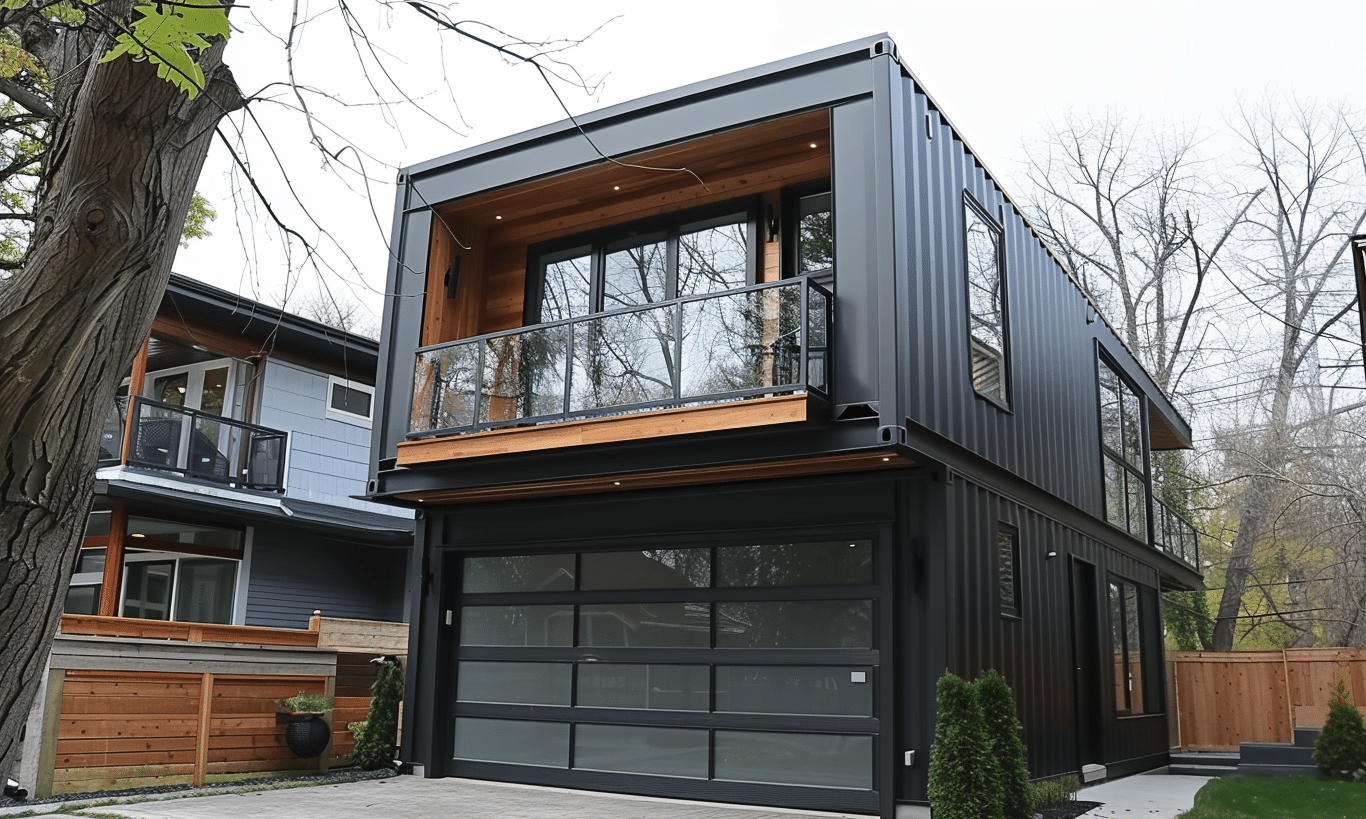 Modern Two-Story Shipping Container Home in Ontario