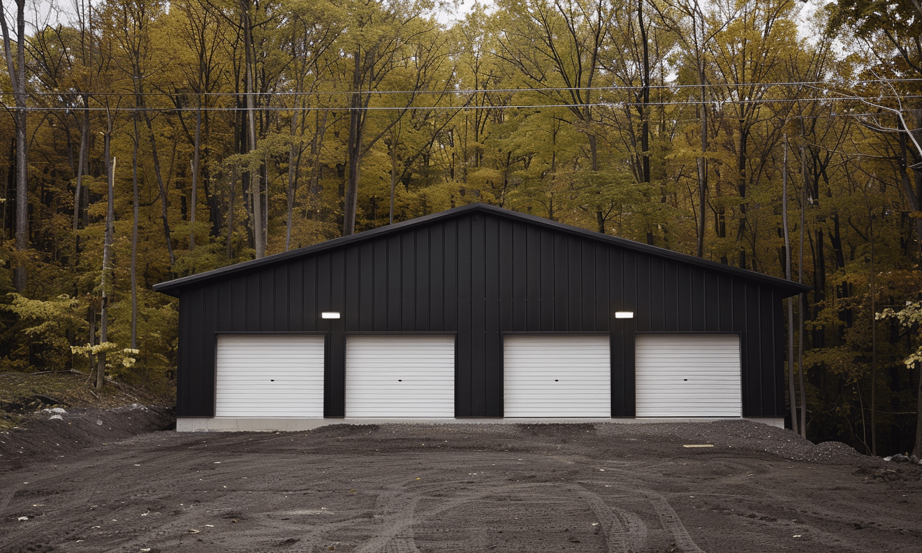 White garage doors in Ontario, featuring modern design and quality craftsmanship, enhancing residential curb appeal.