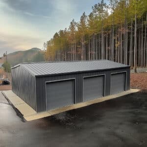 Multi-vehicle garage package 30x50 with spacious design, ideal for large storage and workshop needs. Durable construction and easy assembly.