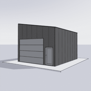 16x20 garage package with three stalls, featuring durable construction and ample storage space for cars and tools.