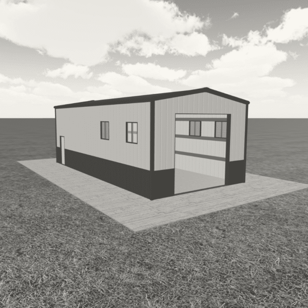 Alt text: 20x40 metal building MB212204014W1 showcasing durable construction and versatile design for various uses.