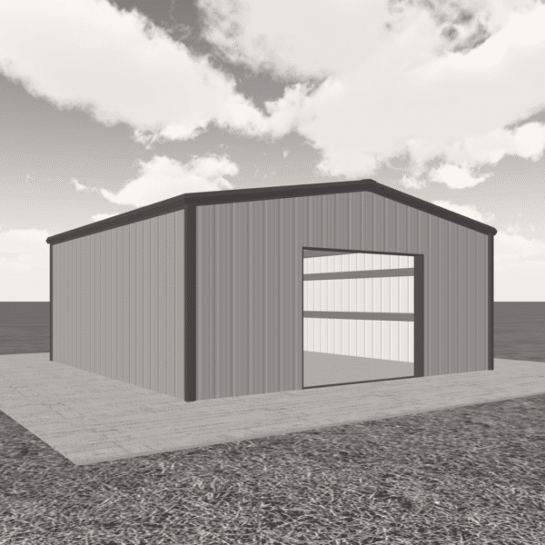 24x24 metal building MB21224241000 showcasing a durable structure for storage or workshop needs in a modern design.