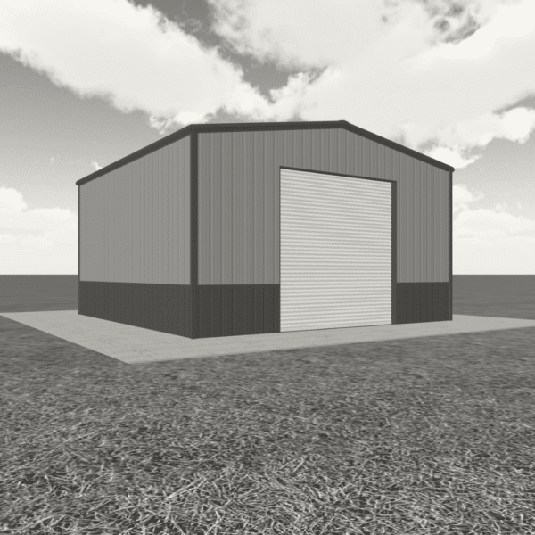 30x30 Metal Building MB212303016W0 showcasing durable construction ideal for storage or workshop purposes.