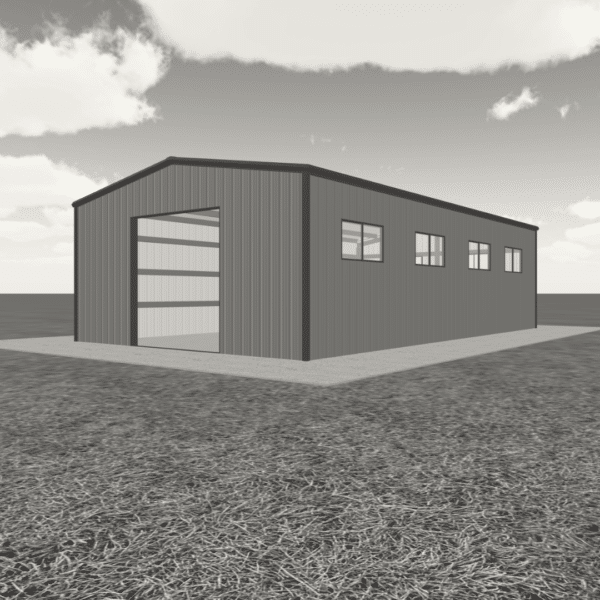 30x50 metal building MB21230501400 featuring durable design suitable for storage, workshop, and industrial use.