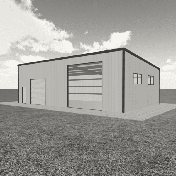 30x50 metal building designed for durability and space efficiency, suitable for storage, workshops, or garages.