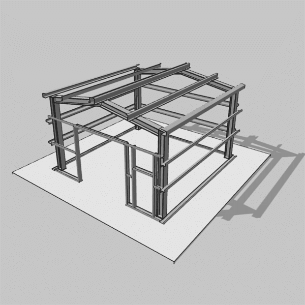 Steel building kit 20x20 featuring a durable design for easy assembly and versatile applications in construction projects.