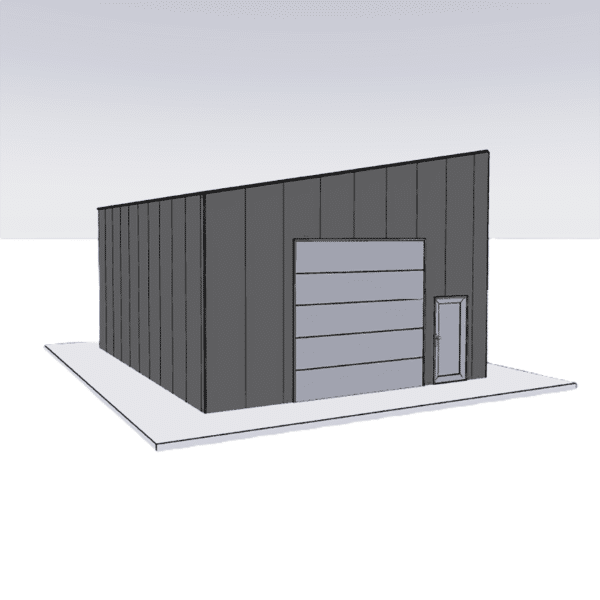 Steel building kit 20x24 size ideal for garages, workshops, or storage solutions. Durable design for various applications.