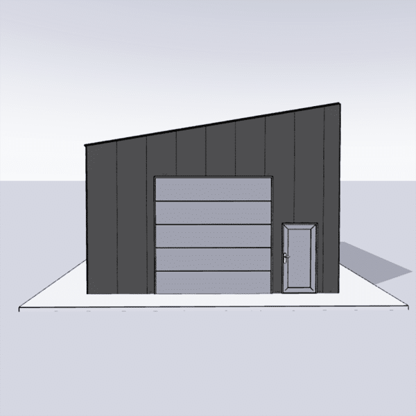 Steel building kit 20x24 featuring a modern design ideal for garages, workshops, or storage solutions.