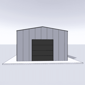 Steel building kit 20x40 featuring durable materials for constructing a spacious garage, workshop, or storage space.