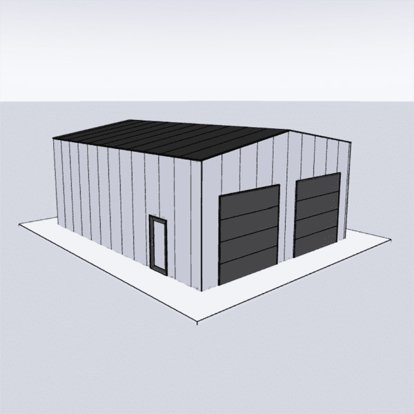 Steel building kit 24x30 for durable and versatile construction, ideal for workshops, storage, or garages.