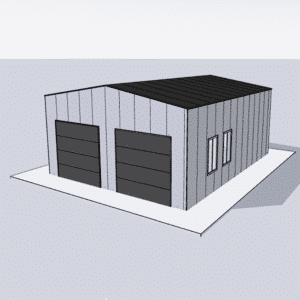 Steel building kit 24x30 featuring robust design ideal for construction or storage projects with versatile applications.