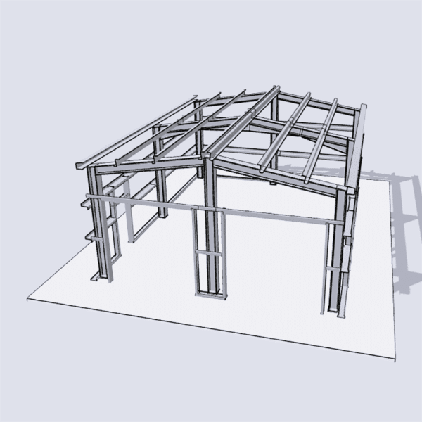 Steel building kit 24x30 featuring durable materials for residential or commercial construction projects.