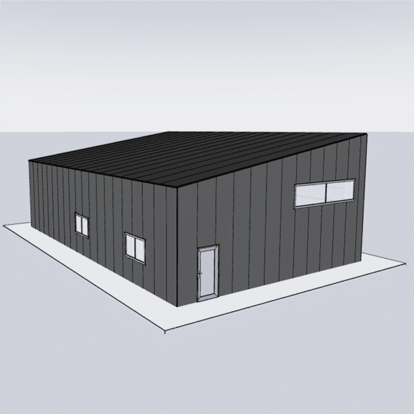 Steel building kit 30x48 featuring components for durable, versatile construction ideal for warehouses or workshops