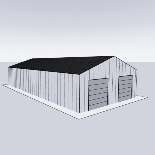 Steel building kit 40x80 showcasing durable design ideal for industrial and commercial use with customizable options.