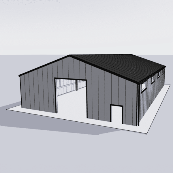 Steel building kit 50x80 designed for durability and flexibility, perfect for commercial or industrial use. Easy assembly.