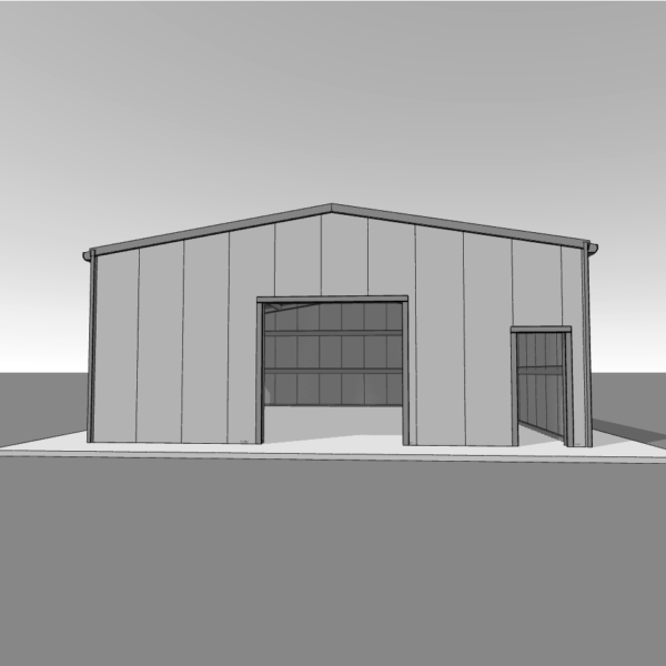 Steel building kit 30x40-6 featuring sturdy frame, customizable design, ideal for workshops, storage, or commercial use.