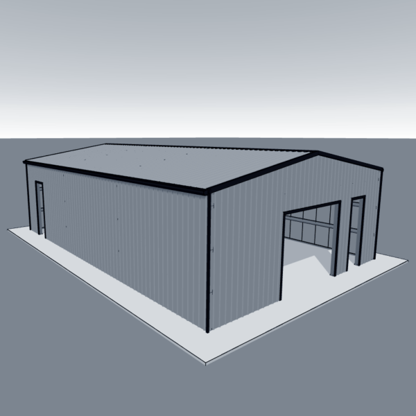 Steel building kit 40x60-3 showcasing a durable metal construction ideal for commercial or residential use.